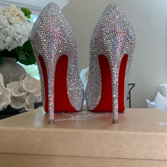 Christian Louboutin New Very Riche 120 Suede Metal - Picture 4 of 7